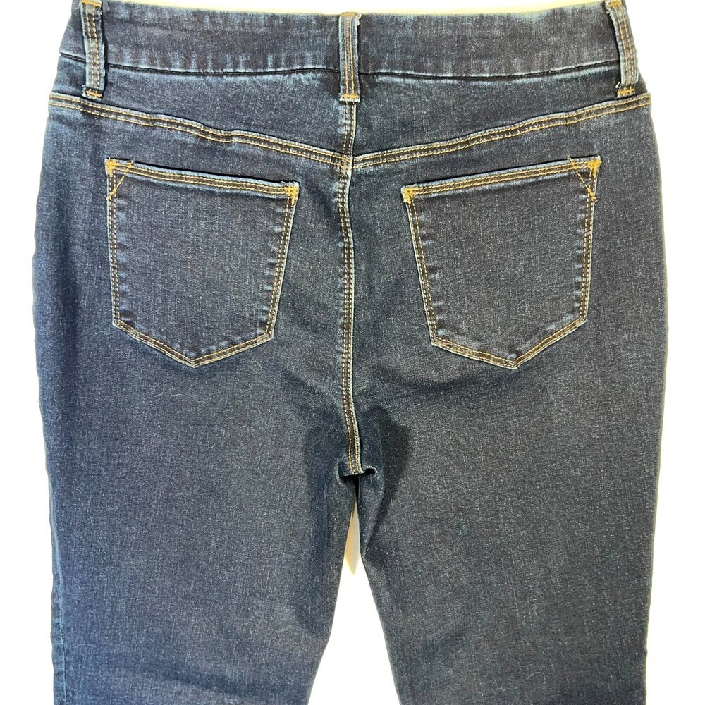 Chico's Ankle Jeans Womens S (0) Perfect Stretch Slim Leg Girlfriend Beaded Hems - Picture 6 of 14